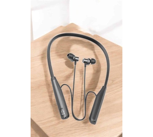 Boyun Askılı Bluetooth Kulaklık Uzun Şarj Süreli Dijital Göstergeli Kablolu
