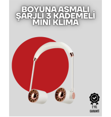 Boyuna Asılan Taşınabilir Küçük Fan | Turbo Motor, 5 Kanat, Katlanabilir Gövde