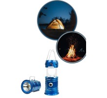 Büyük Boy Güneş Enerjili Kamp Feneri Işıldak Lamba USB Şarjlı
