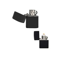Çakmak Parlak Siyah Zippo Benzinli Çakmak Cep Boy Doldurulabilir
