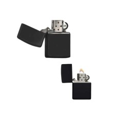 Çakmak Parlak Siyah Zippo Benzinli Çakmak Cep Boy Doldurulabilir