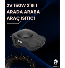 Ön Cam Buz Çözücü ve Fan | 12V Araç İçi Isıtıcı, Full Havalandırmalı, ABS Gövdeli