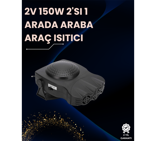 Ön Cam Buz Çözücü ve Fan | 12V Araç İçi Isıtıcı, Full Havalandırmalı, ABS Gövdeli