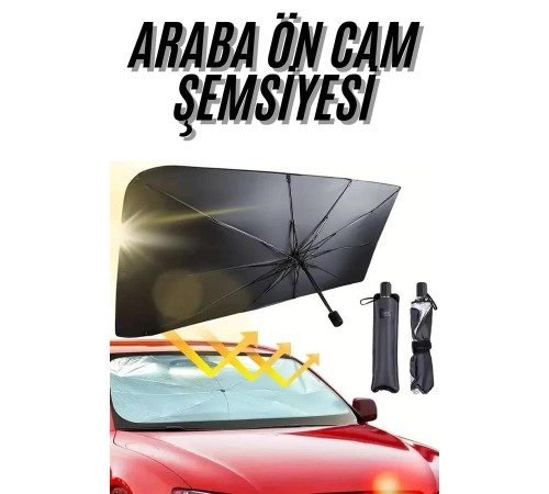 Ön Cam Güneşlik Şemsiye Tüm Araçlar İçin Araba Katlanabilir Güneşlik