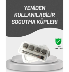 Çevre Dostu Metal Buz Küpü ve Kullanışlı Klips Seti