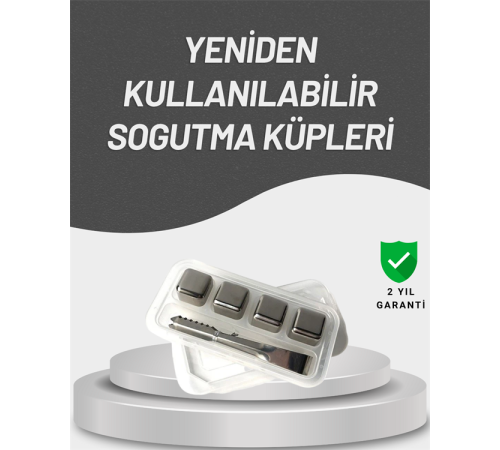 Çevre Dostu Metal Buz Küpü ve Kullanışlı Klips Seti