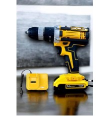 Çift Bataryalı Metal Dişli Darbeli Şarjlı Matkap Seti 24W Güç ve 24 Parça Aksesuar