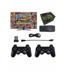 Çift Kollu 2.4g kablosuz Retro 4k Game stick 3500 oyun atari HD Görüntü Kalitesi