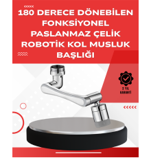Çift Su Akış Modlu Musluk Başlığı – 360° + 720° Tam Dönebilen 3 Kollu Yapı