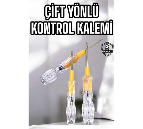 Çift Taraflı Elektrik Kontrol Kalemi Şeffaf Tornavida