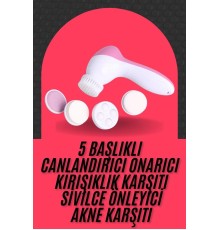 Cilt Temizleme ve Masaj Aleti 5 Başlıklı Akne ve Sivilce Önleyici