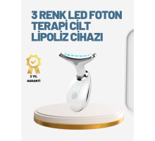 Cilt Yenileyici Şarjlı Güzellik Aleti – Pozitif/Negatif İyon, Titreşimli Masaj ve Kırmızı-Mavi-Yeşil Işıkla