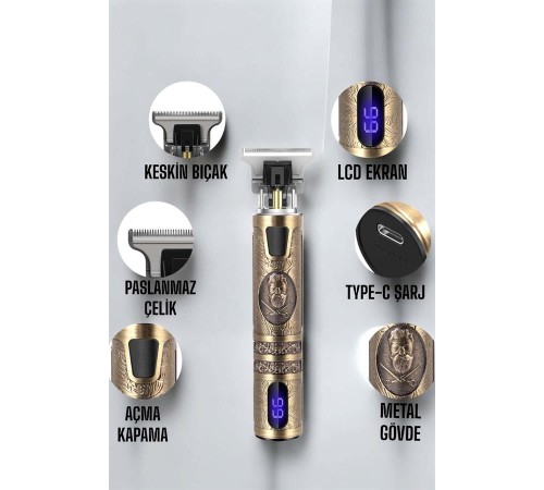 Çizik Tıraş Makinesi Şarjlı Paslanmaz Çelik Bıçaklı Uzun Ömürlü