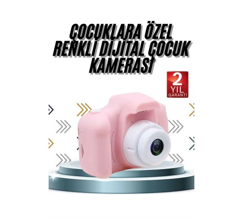 Çocuklara Özel Fotoğraf Ve Video Çeken Mini Çok Renkli Fotoğraf Makinesi