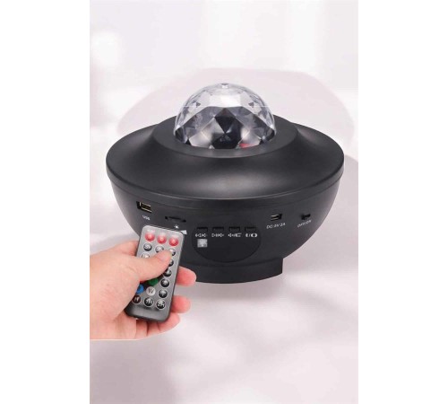 Çocuklara Özel Şarjlı Bluetooth Hoparlör Parti Led Lambası Yıldızlı Projeksiyon