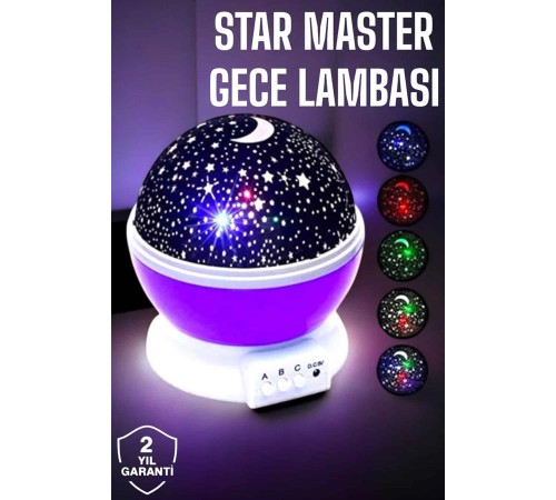 Çocuklara Özel Yıldızlı Gece Lambası