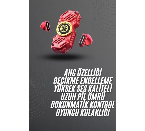 Çocuklara Özel Stres Çarklı Kablosuz Bluetooth Kulaklık ANC Özellikli
