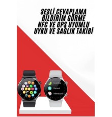 Çok Fonksiyonlu Akıllı Saat Bluetooth Bağlantılı Çağrı Cevaplayabilen Uzun Pil Ömrü