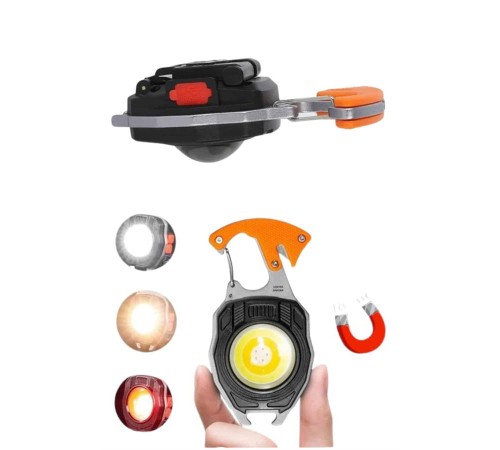 Çok İşlevli Acil Durum Işığı USB Şarjlı Cep Feneri 7 Farklı Mod