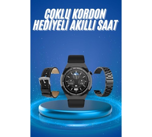 Çoklu Kordon Hediyeli Akıllı Saat Çağrı Cevaplama Müzik Dinleme Dokunmatik Ekran