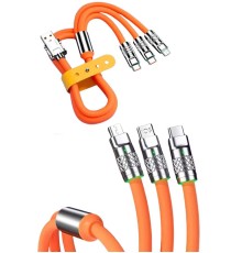 Çoklu Şarj Kablosu USB Type-C İOS Uyumlu 120W Hızlı Şarj Kablosu