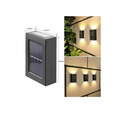 Dekoratif Duvar Lambası Solar Güneş Enerjili Bahçe Aydınlatması