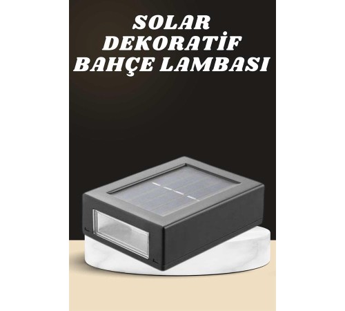 Dekoratif Duvar Lambası Solar Güneş Enerjili Bahçe Aydınlatması