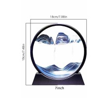 Dekoratif Kum Sulu Kum Saati Yuvarlak Şık Kum Tablosu Kum Saati Şeklinde Kum Tablo