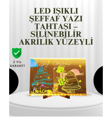 Dekoratif LED Yazı Tahtası – Silinebilir, Neon Kalemli, Planlama ve Hatırlatma İçin İdeal