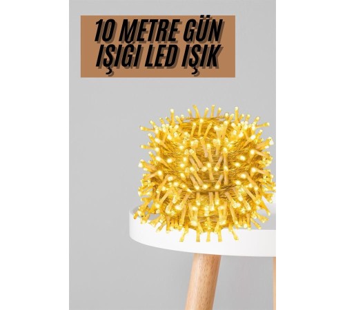 Dekoratif Peri Led 100 Ledli Gün Işığı Pilli 10 Metre Gün Işığı