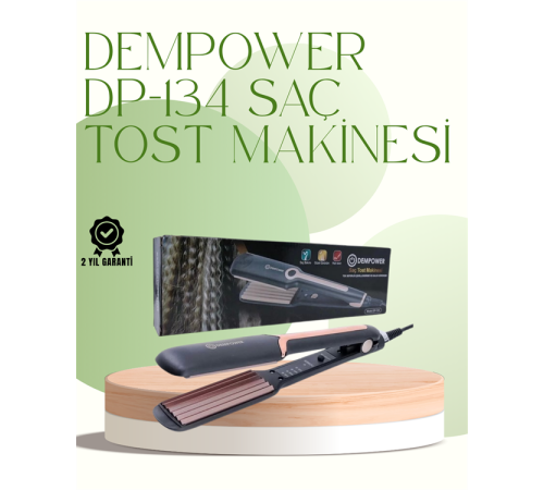 DP-134 Saç Tost Makinesi 220°C Isı Ayarlı, 360° Dönebilen Kablo