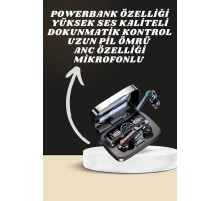 Dijital Göstergeli Powerbank Kulaklık ve 7 Kordonlu Yeni Nesil Akıllı Saat Amoled Ekran