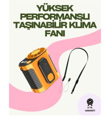 Dijital Göstergeli Turbo Taşınabilir Fan – USB Type-C, 3 Serinlik Modu