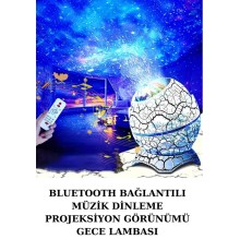 Dinozor Yumurtası Gece Masa Lambası Bluetooth Hoparlör 14 Renk Seçeneği