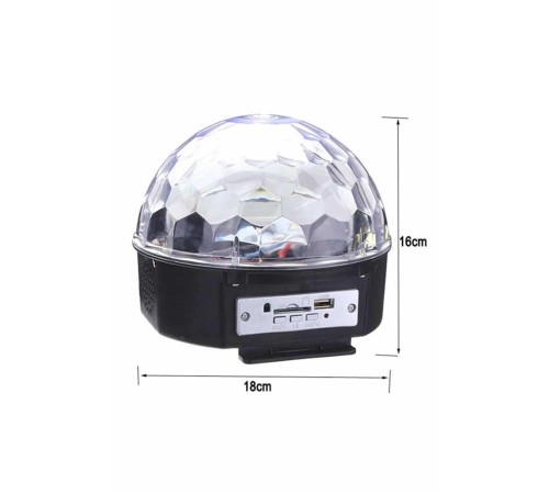 Disko Topu Renkli Işıklı Lazer Parti Bluetooth Bağlantılı Led Küre
