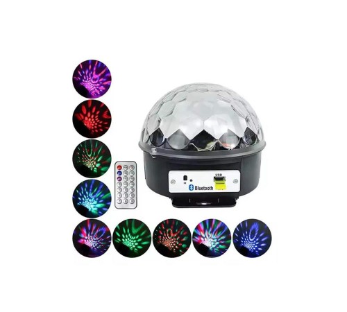 Disko Topu Renkli Işıklı Lazer Parti Bluetooth Bağlantılı Led Küre