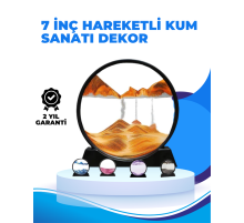 Döndürülebilir Dinamik Kum Tablosu – Stres Giderici, Yüksek Kaliteli Cam ve Doğal Kum ile Sanatsal Masa Dekoru