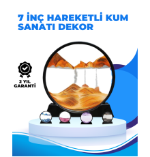 Döndürülebilir Dinamik Kum Tablosu – Stres Giderici, Yüksek Kaliteli Cam ve Doğal Kum ile Sanatsal Masa Dekoru