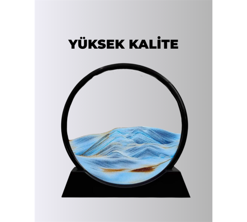 Döndürülebilir Dinamik Kum Tablosu – Stres Giderici, Yüksek Kaliteli Cam ve Doğal Kum ile Sanatsal Masa Dekoru