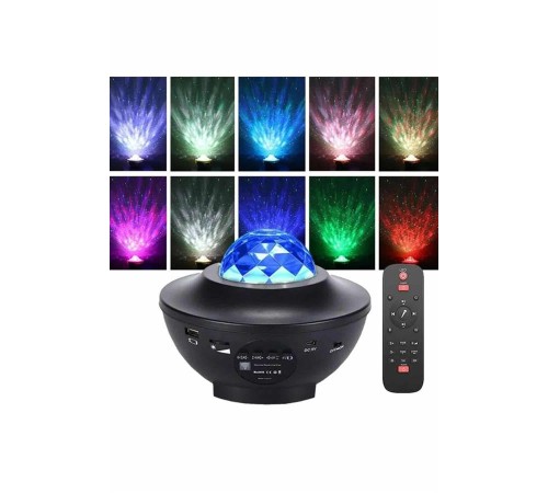 Dönen Işıklı Disko Topu Projektör Müzik Çalarlı Disco Speaker
