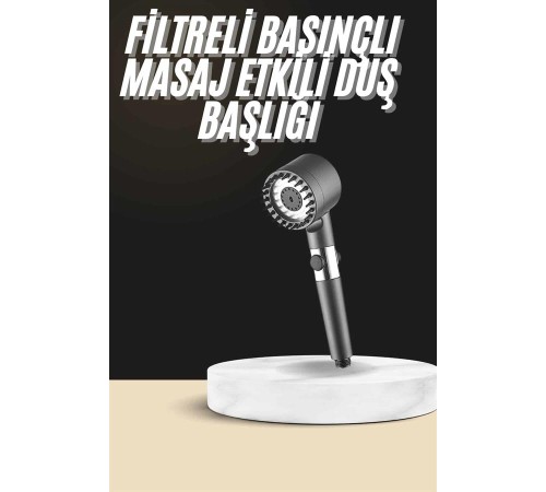 Duş Başlığı Profesyonel Masaj Başlıklı 3 Modlu Yeni Nesil Masaj Uçlu Su Tasarruflu