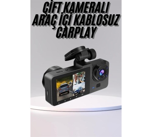 DVR Araç İçi Kamera Hareket Algılayabilen 1080P CarPlay Video Kaydedici