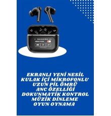 Ekranlı Yeni Nesil Pro Kulaklık ve Akıllı Saat Kampanyası Kulak İçi Mikrofonlu