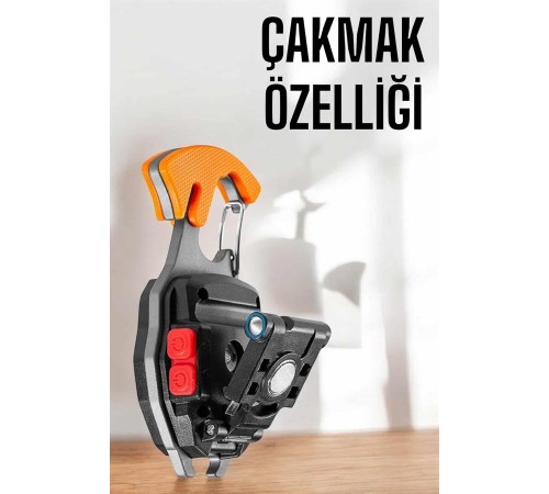 El Feneri Acil Işık Seti Tornavida Düdük Kapak Açma Kamp Lambası