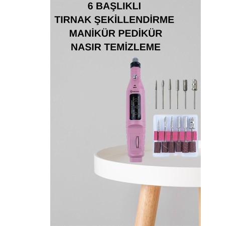 Elektrikli Manikür Pedikür Seti İkili Set 17 Parça Tırnak Bakımı Nasır Temizleme Tırnak Şekillendirme