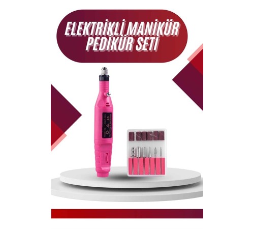 Elektrikli Profesyonel Manikür Pedikür Seti Değiştirilebilir Başlık Seçeneği