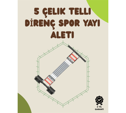 Ergonomik Tutma Yerli, Pedallı ve Ayarlanabilir Elastik Yaylı Spor Ekipmanı