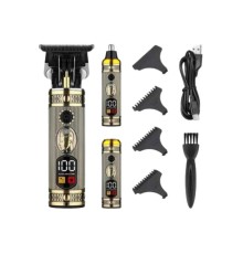 Erkeklere Özel 3 Başlıklı Tıraş Makinesi Saç Sakal Ense Kulak Tıraşına Uygun