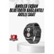 Erkeklere Özel Akıllı Saat Çelik Kordon Bluetooth Bağlantılı İOS ve Android Uyumlu