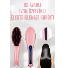 Fön Etkili Saç Düzleştirici Tarak Yıpranma Karşıtı Döner Kablo Isı Ayarlı